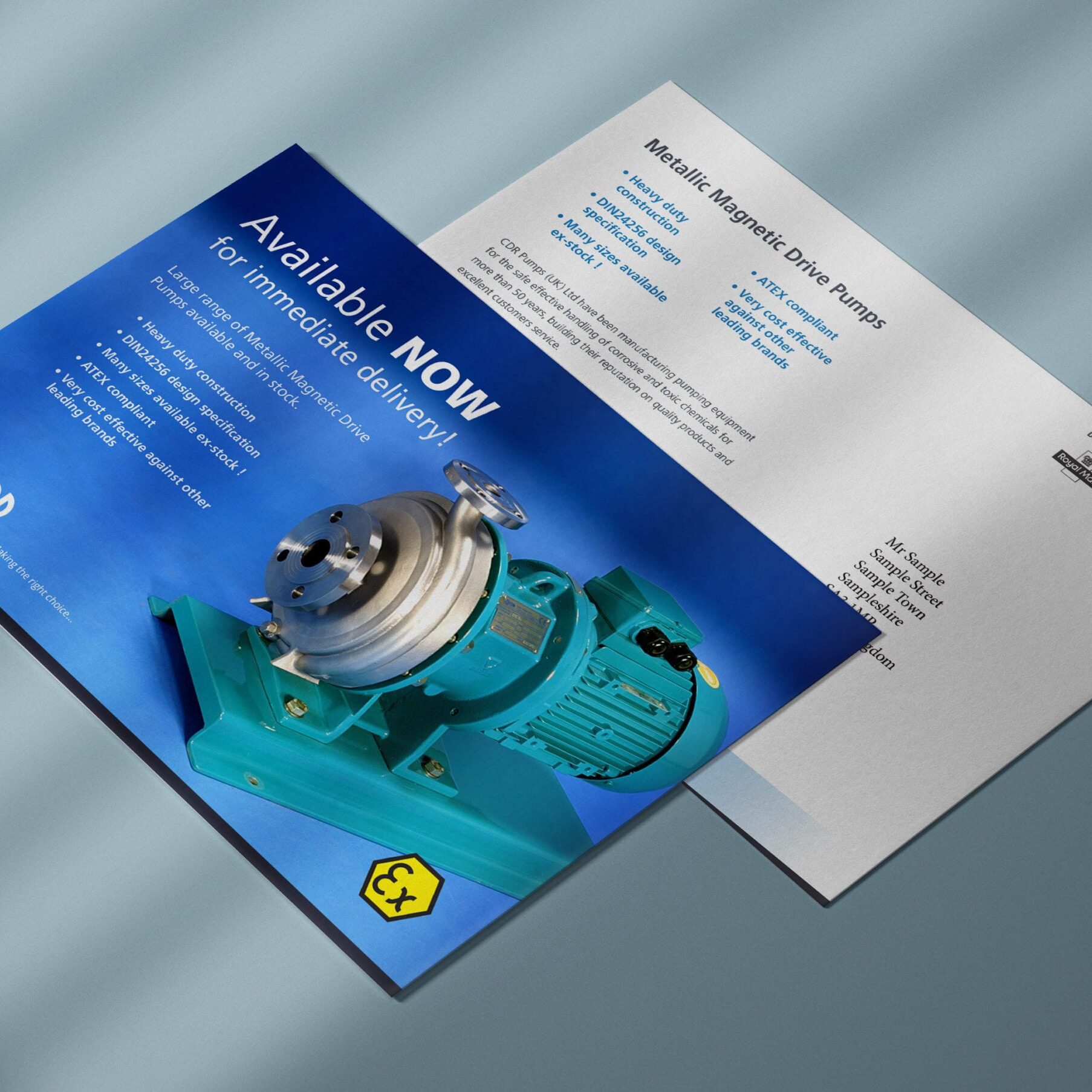 Engineering postcard design for CDR Pumps