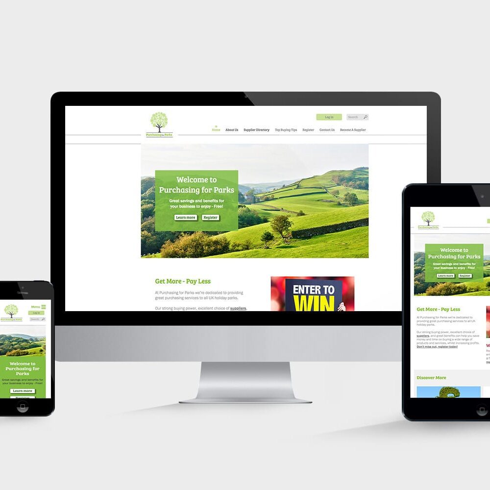 Website design for Purchasing for Parks