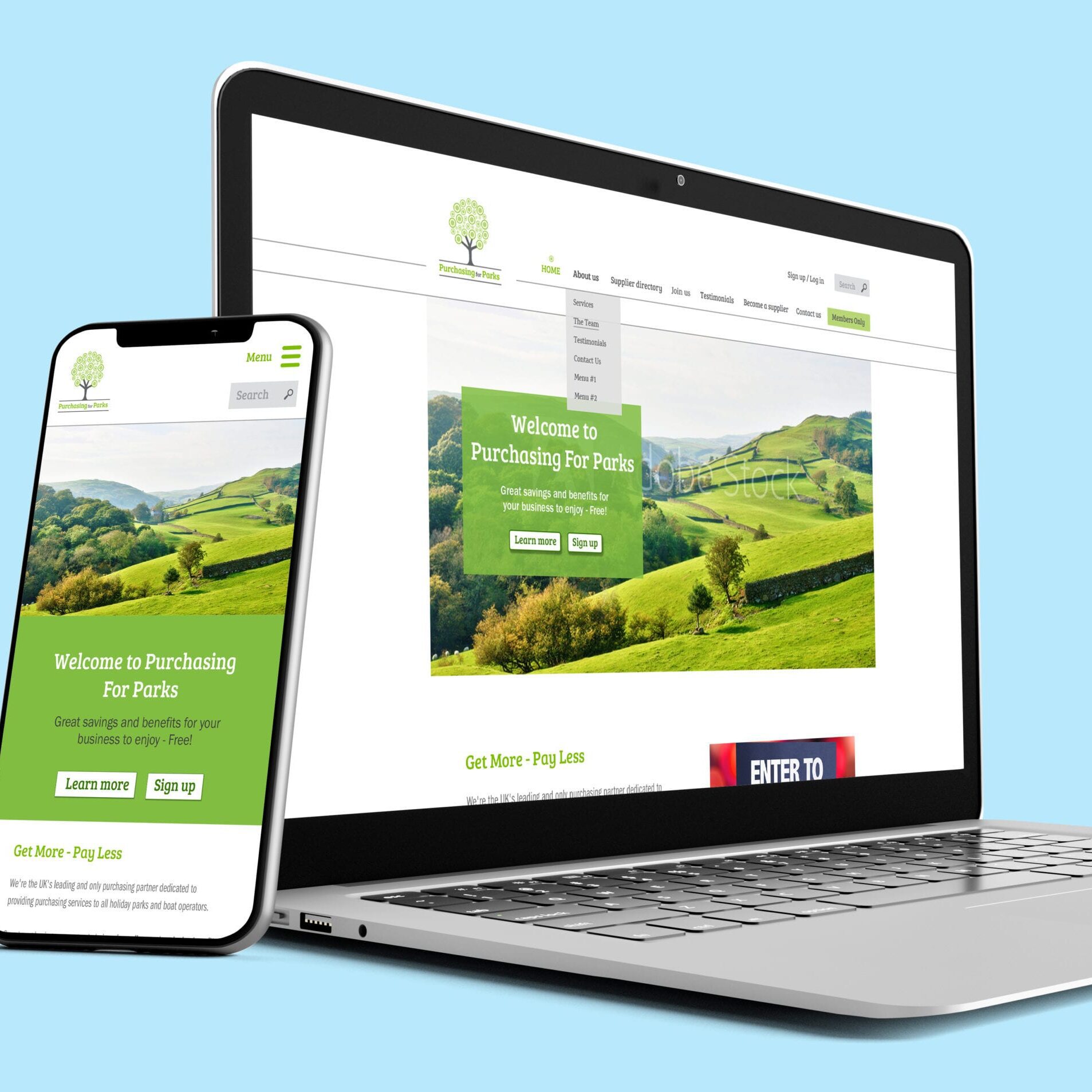 Website design for Purchasing for Parks
